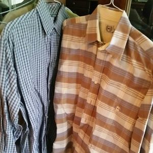 Lot of 2 vgc cinch long sleeve western.pearl snap